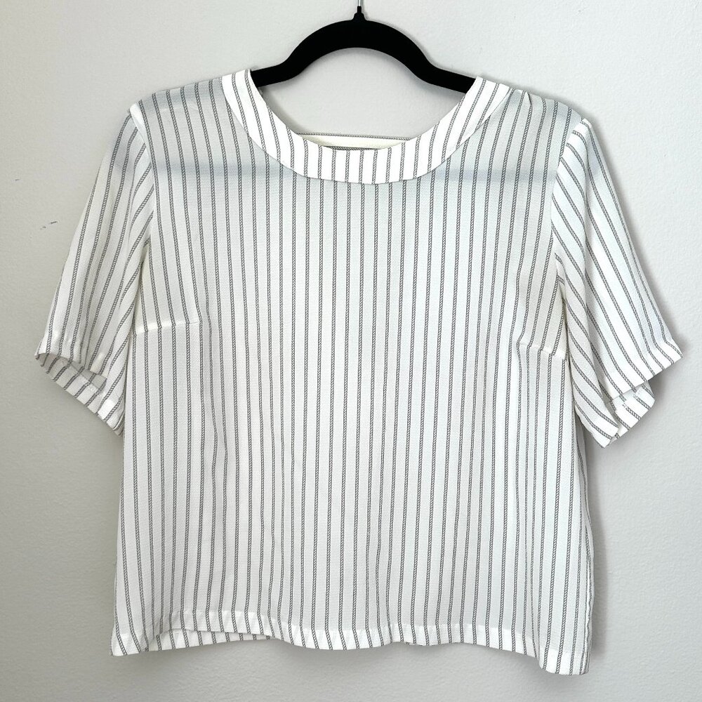 Striped Crepe Top